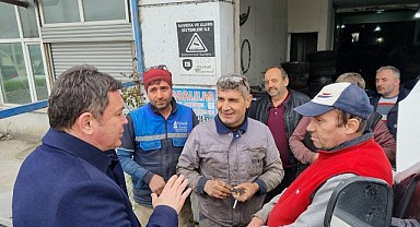 Erkan Aydın’dan kentsel dönüşüm mağduru oto tamircilerine destek